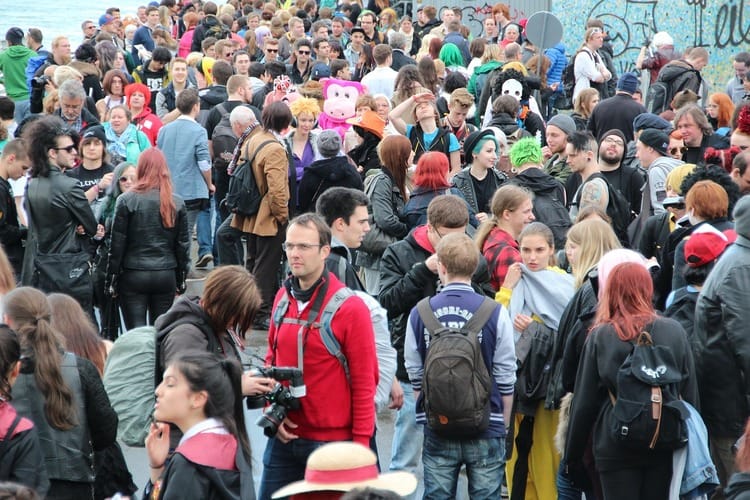 Demonstration am ersten Mai